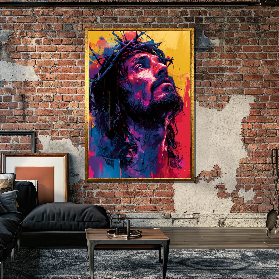 Modern Jesus Christ Expressionist Religious Art - Image 6