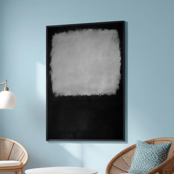 Mark Rothko Abstract Color Field Black And White Minimalist Canvas Art
