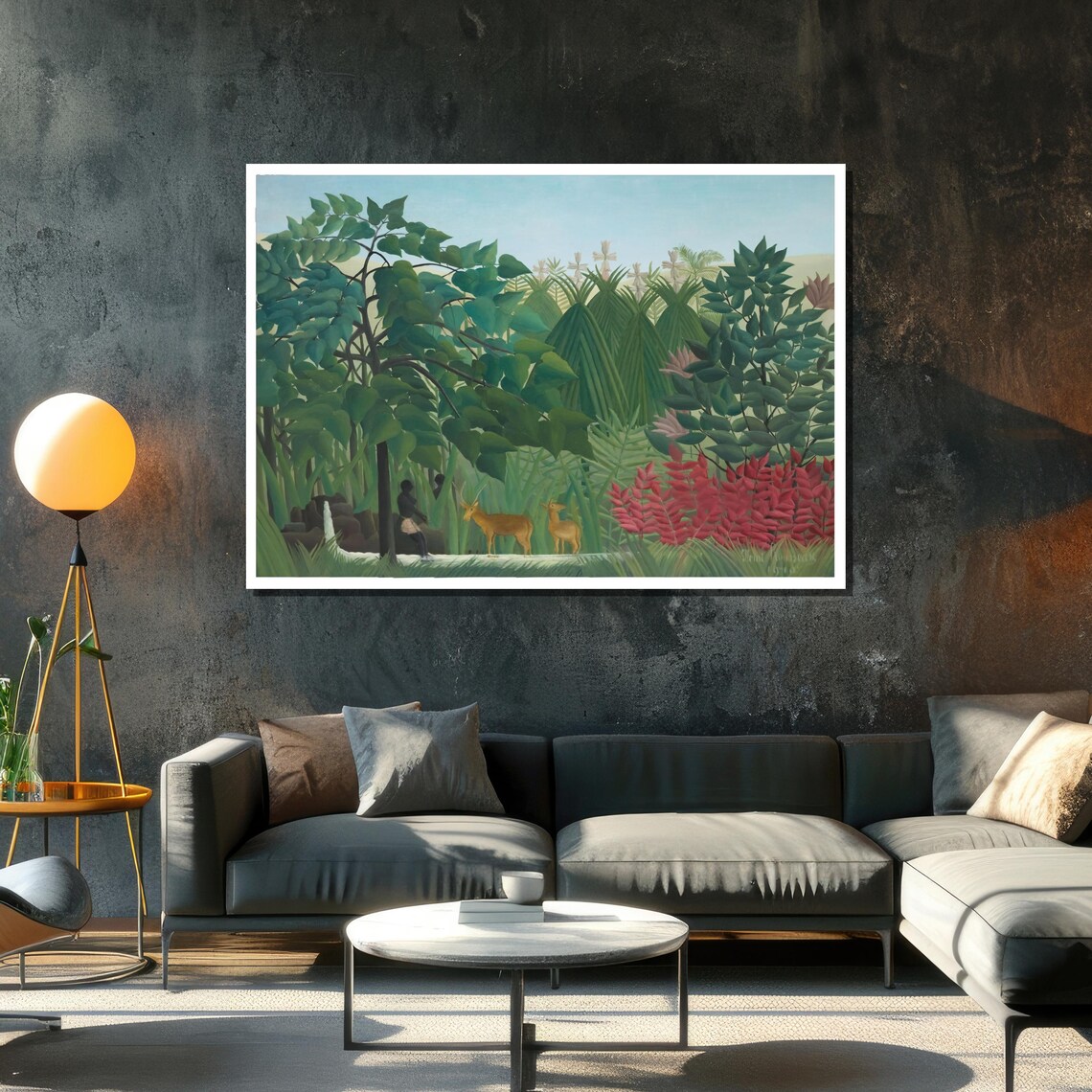 Henri Rousseau The Waterfall, Serene Jungle Landscape - Image 5