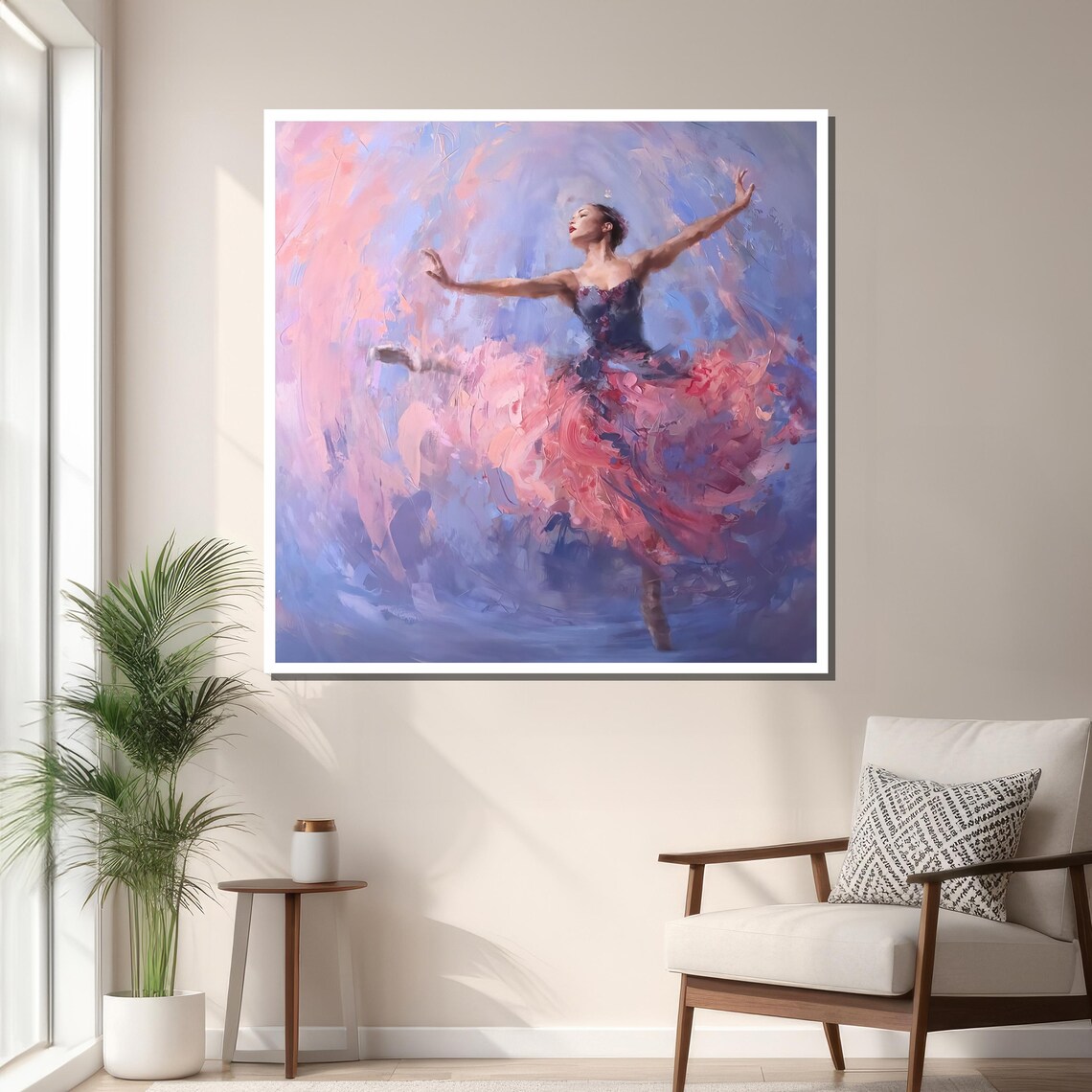 Graceful Ballerina In Pink, Elegant Dance Art - Image 3