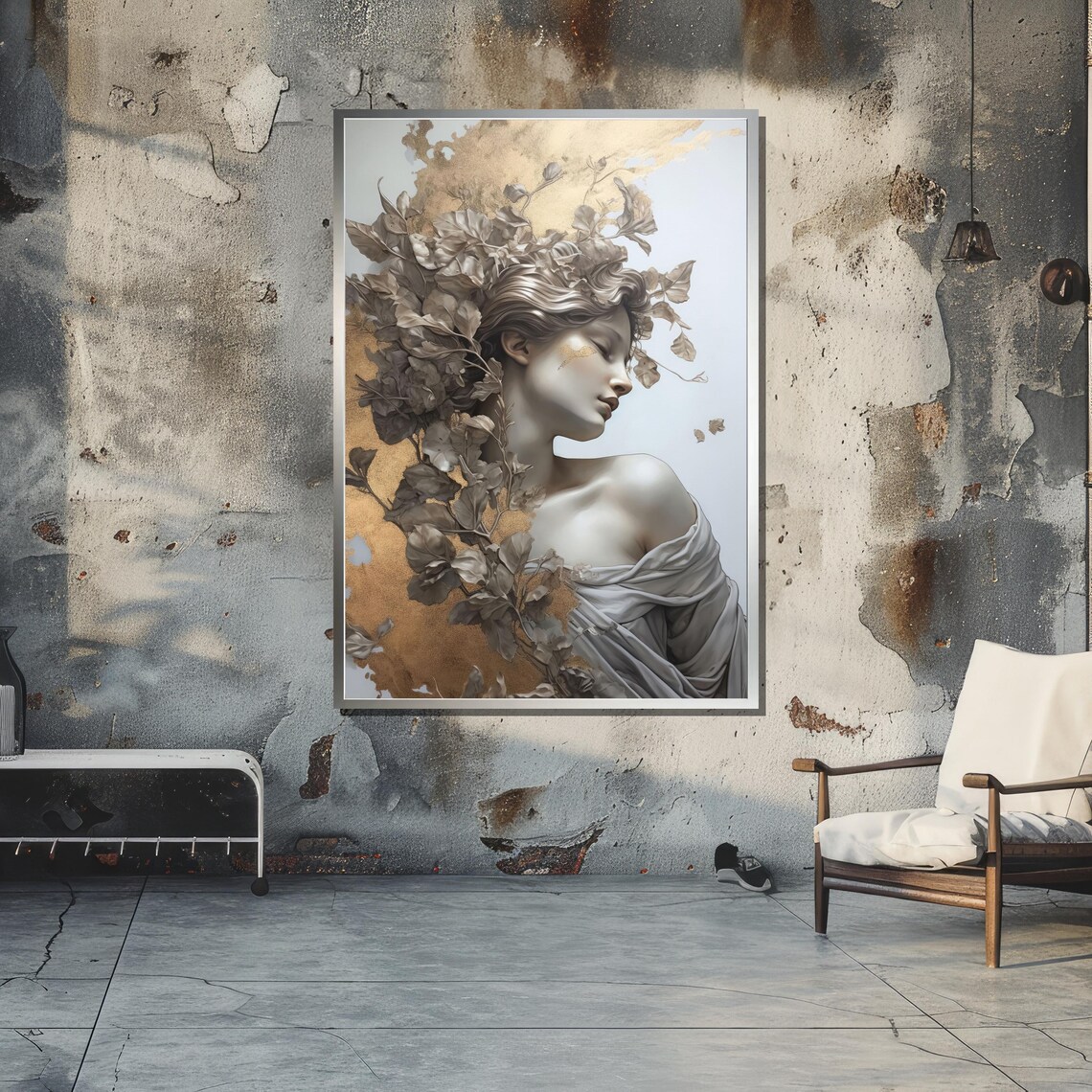 Elegant Woman With Leaves, Dreamlike Ethereal Art Print - Image 5