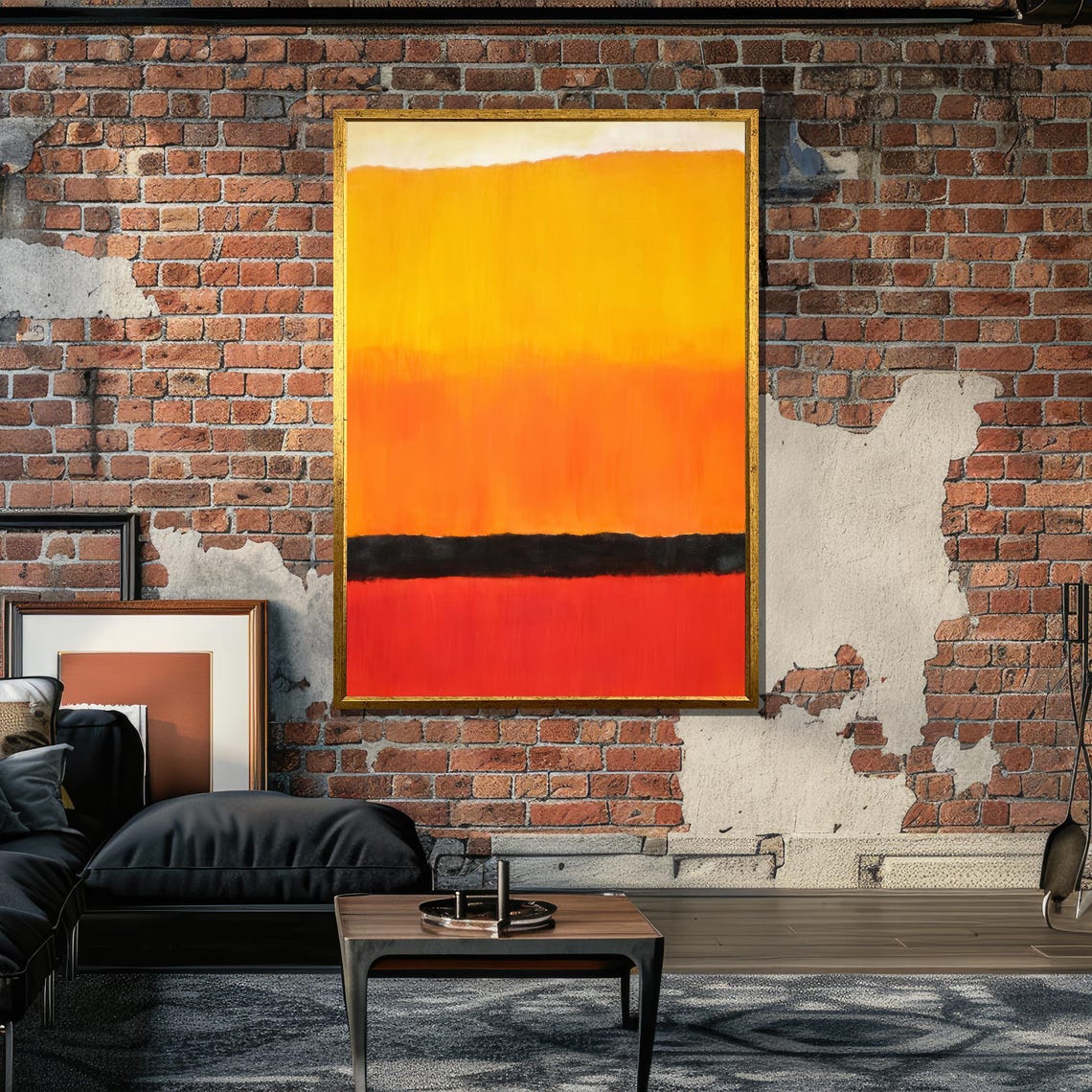 Mark Rothko Yellow Orange And Red, Abstract Art Print - Image 6