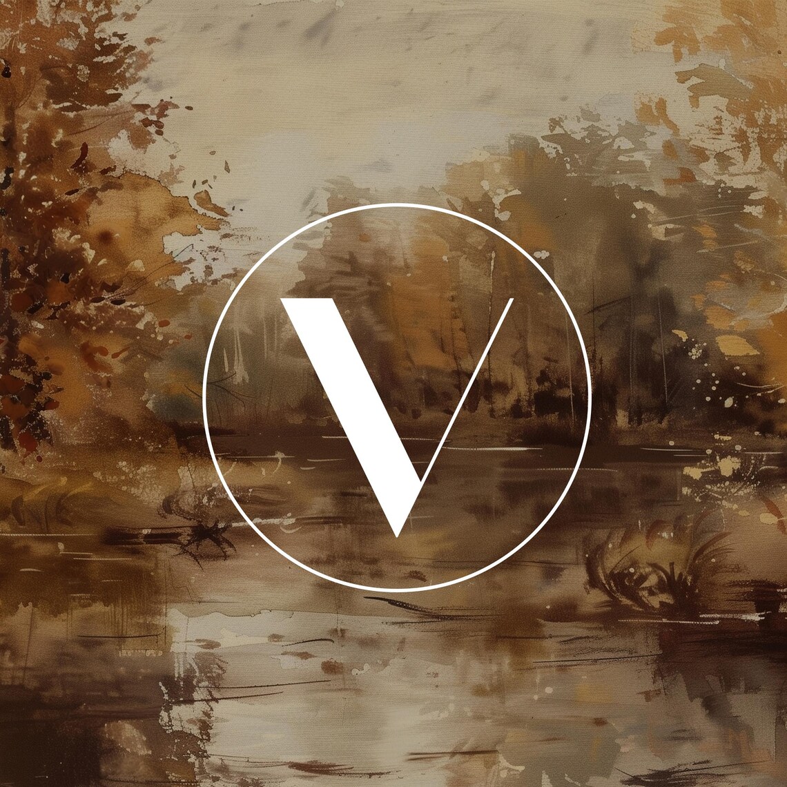 Autumn Tree Landscape River Country Vintage Art Print - Image 3