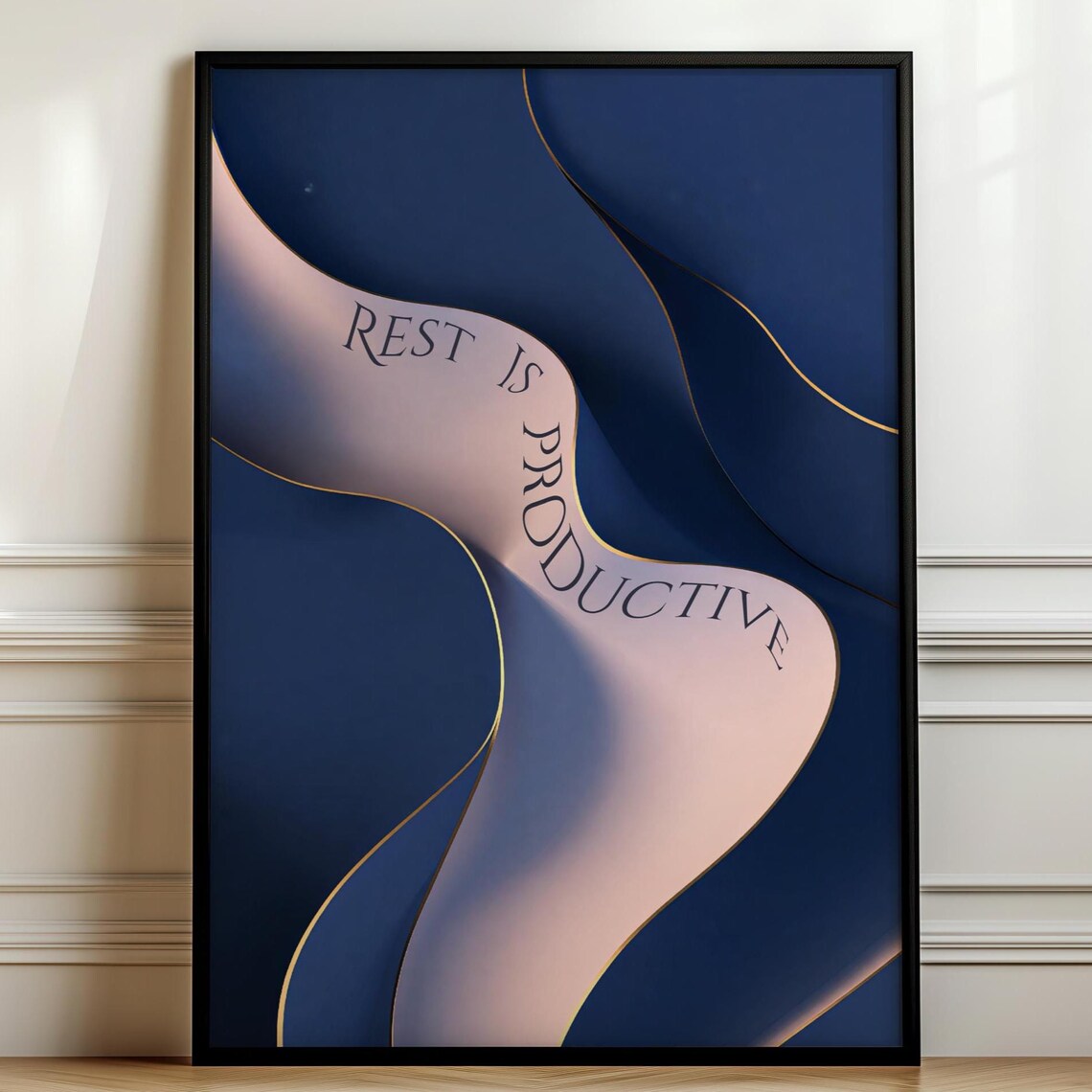 Rest Is Productive Wall Art Minimalist Self Care Quote Print Mindfulness Affirmation Poster Modern Decor