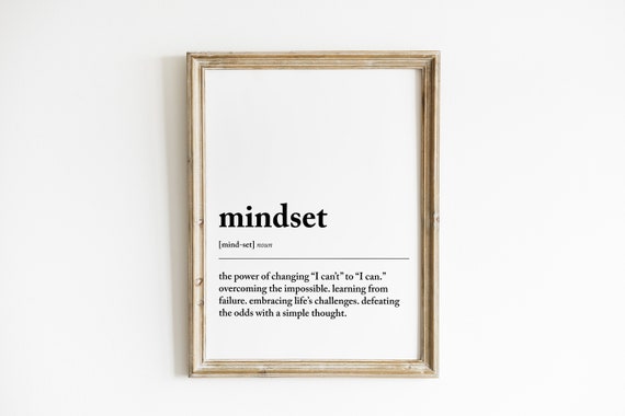 Mindset Definition Typography Poster, Home Office