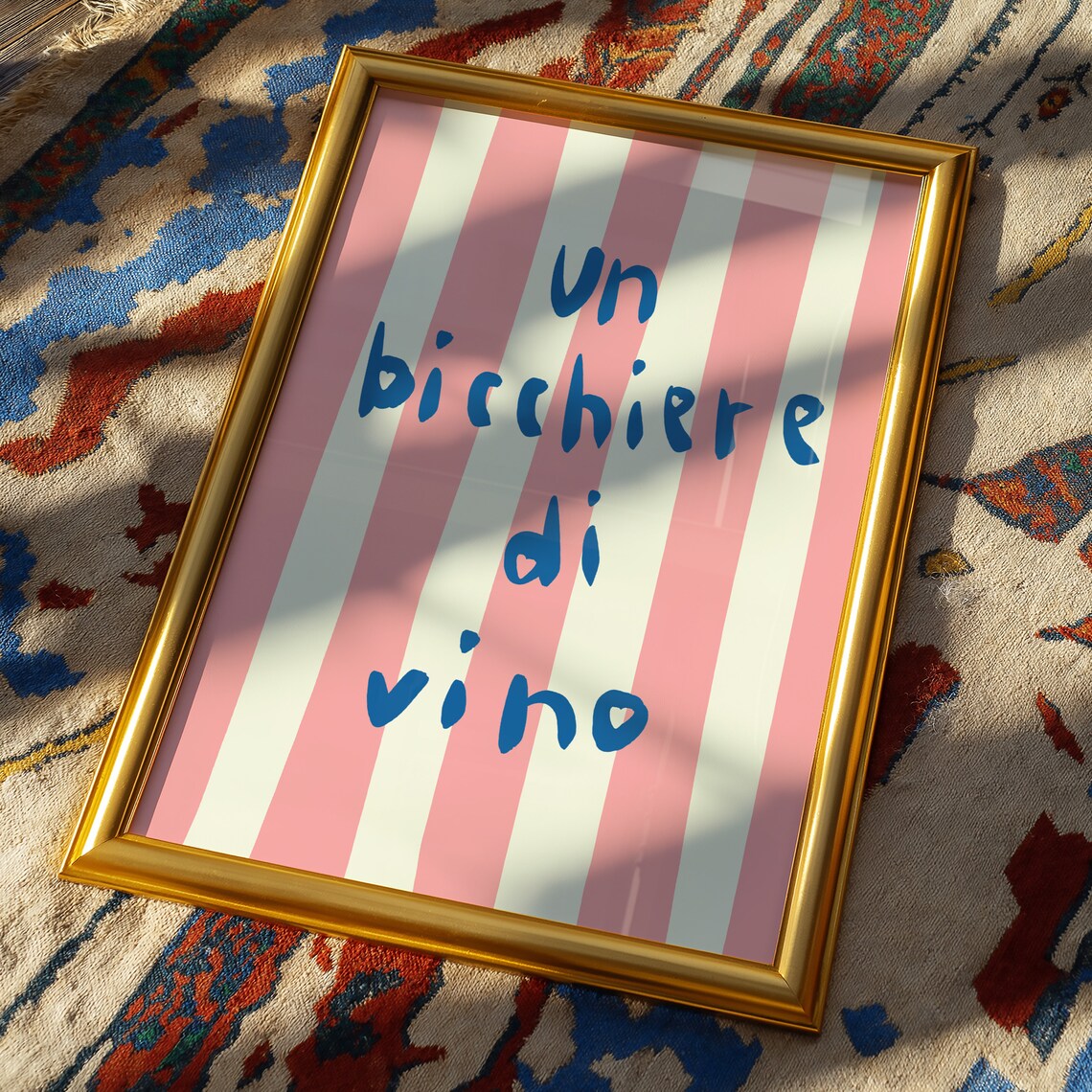 Un Bicchiere Di Vino, Modern Typography Kitchen Decor - Image 2