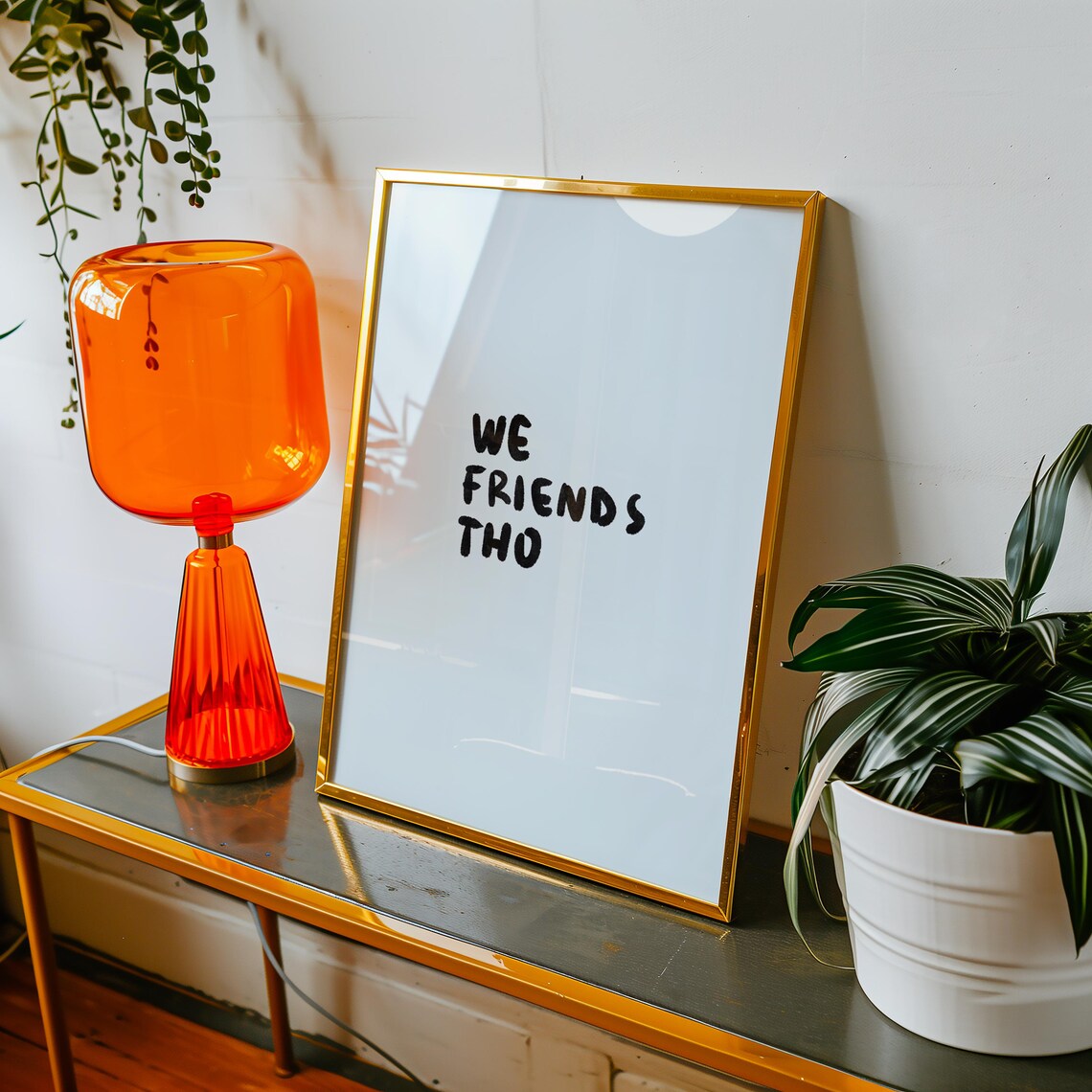 We Friends Tho Funny Friendship Minimalist Typography Poster - Image 2
