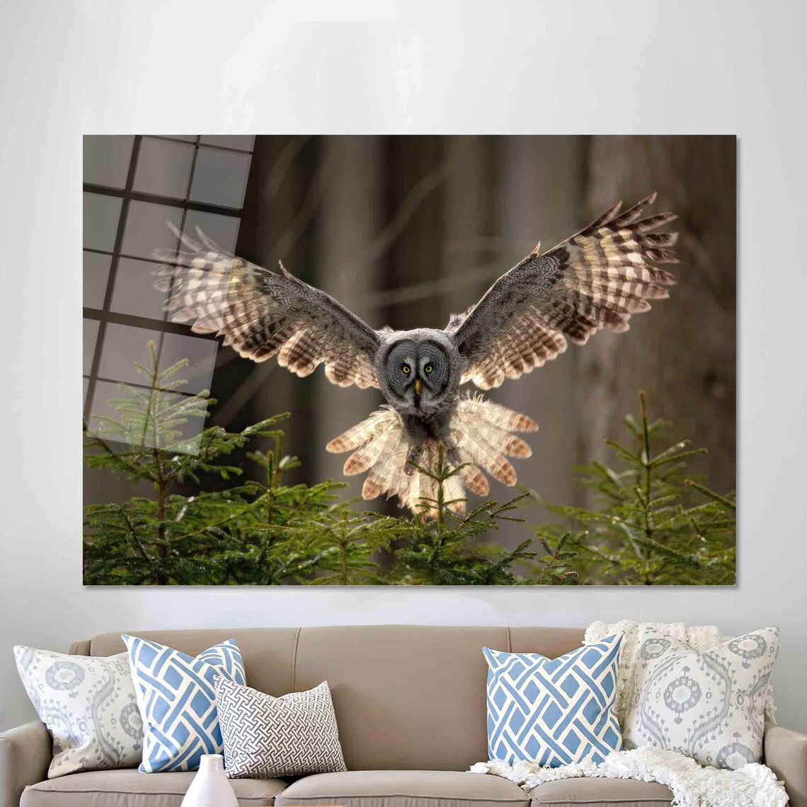 Flying Owl Wall Art, Animal Decor Poster - Image 2