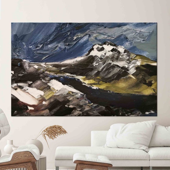Abstract Mountain Art Mountain Landscape Art Mountain Wall Art Modern Printing Art 3d Glass Art Mountain Wallpaper Home Decor