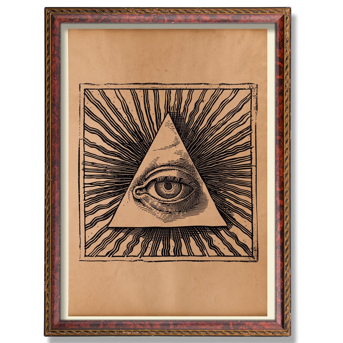 Eye of Providence Vintage Masonic Art Print