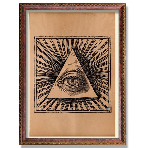 Eye of Providence Vintage Masonic Art Print