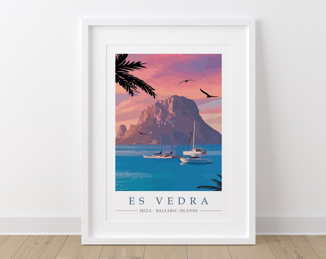 Es Vedra Ibiza Travel Poster, Balearic Islands - Image 2