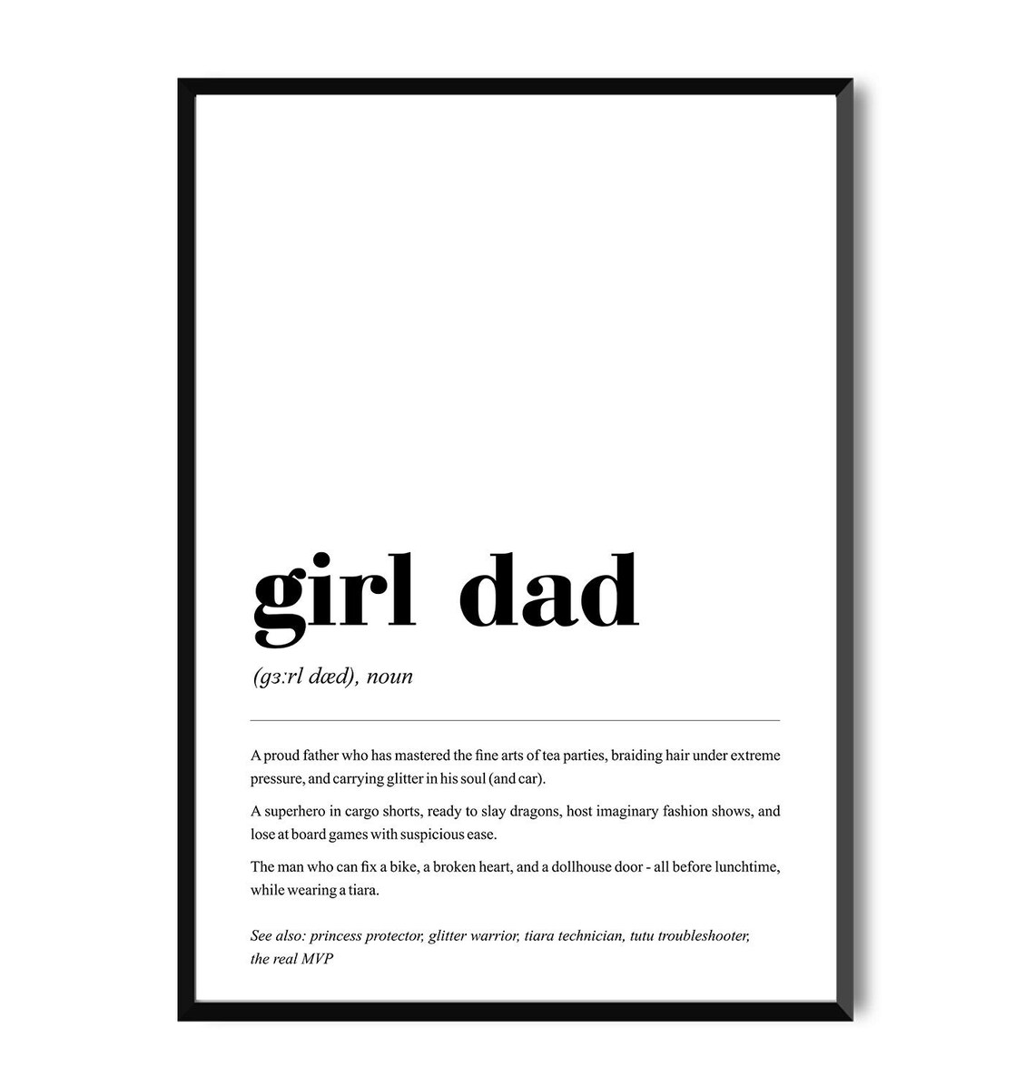 Girl Dad Definition, Fathers Day Gift - Image 2