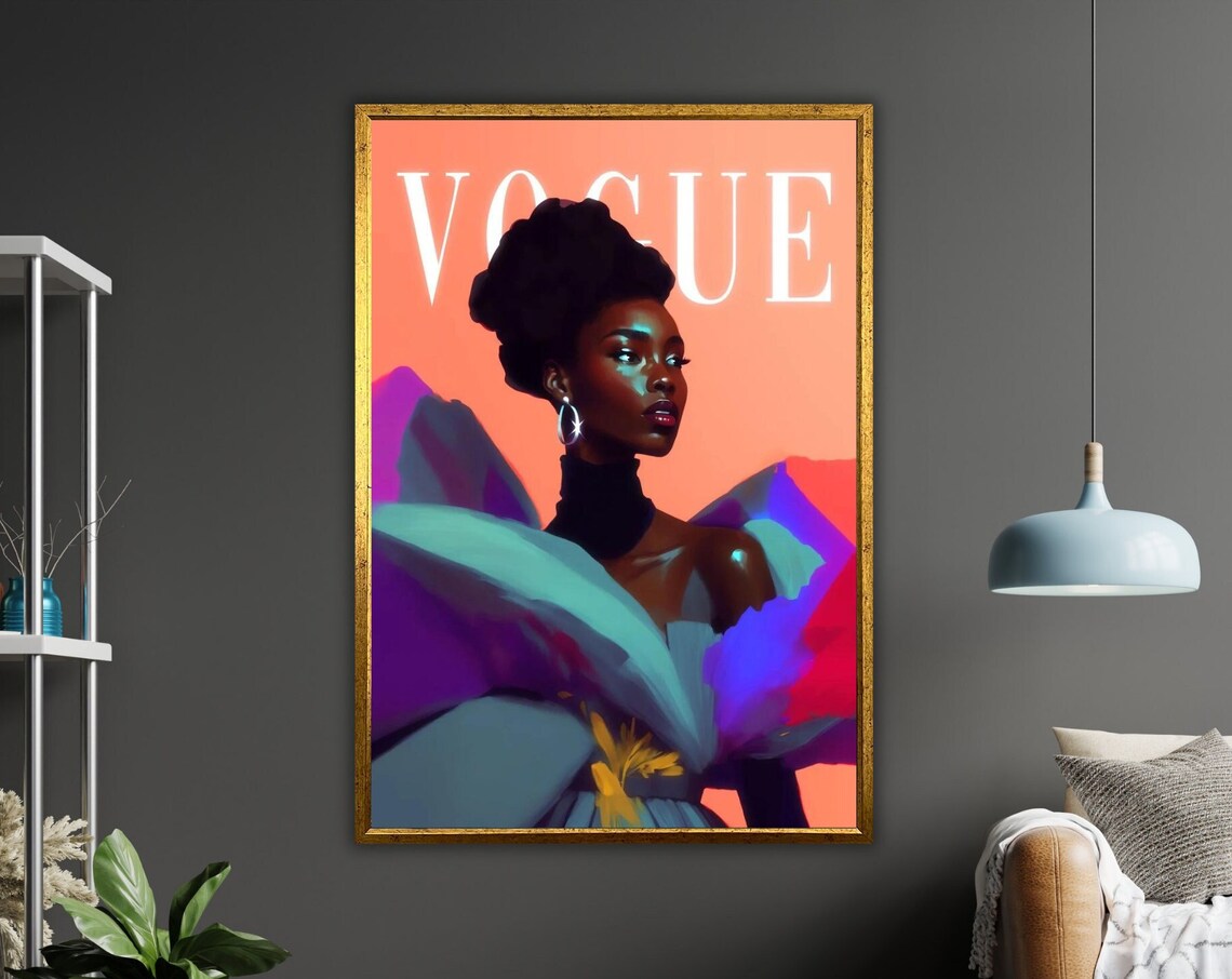Vogue Style Fashion Woman Bold Colorful Portrait Glamour Poster