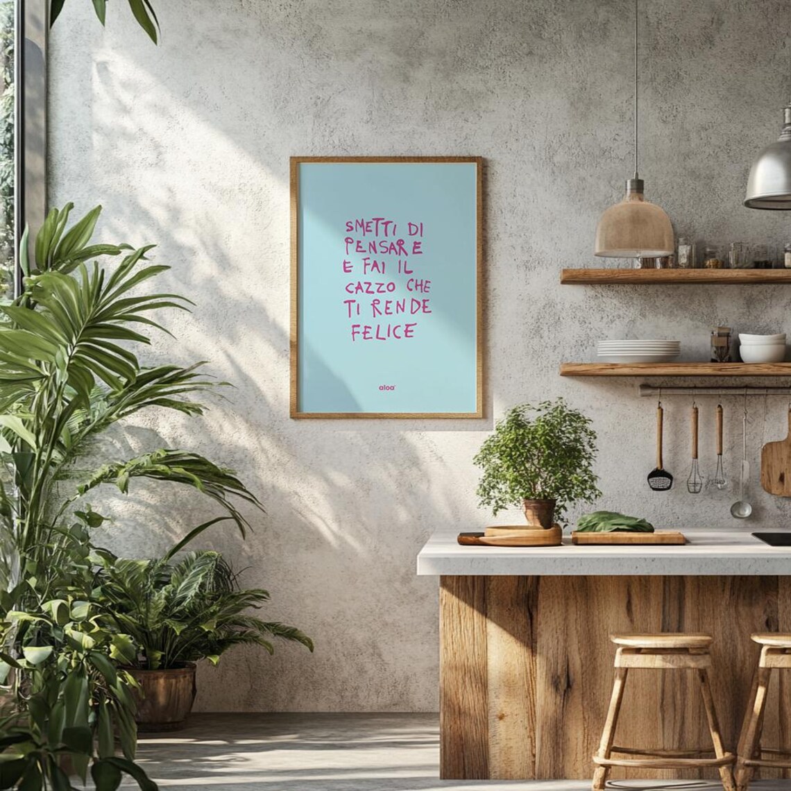 Minimalist Motivational Typography Art, Happiness - Image 2