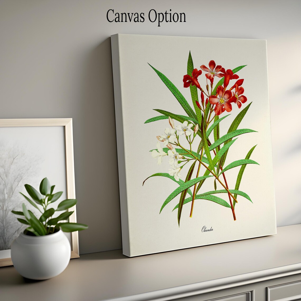 Oleander Flower Botanical Art Print, Floral Decor - Image 2