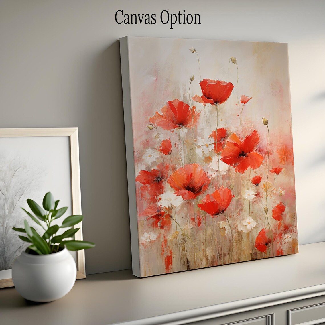 Poppy Watercolor Flower Art Print, Botanical Floral - Image 2
