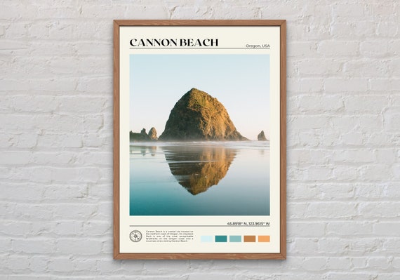 Cannon Beach Photo Art Print, Oregon USA