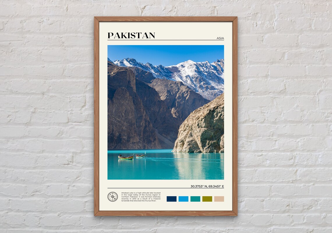 Pakistan Real Photo Poster Print, Asia Wall Art