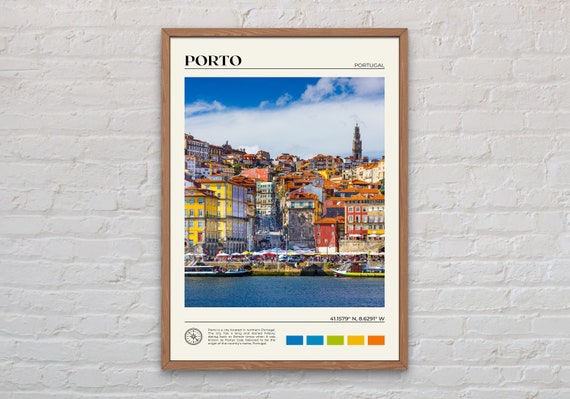 Porto Travel Poster, Portugal Wall Art