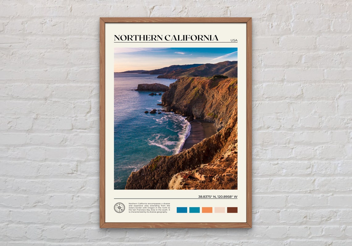 Real Photo Northern California Print California Wall Art Northern California Poster California Photo California Poster Print