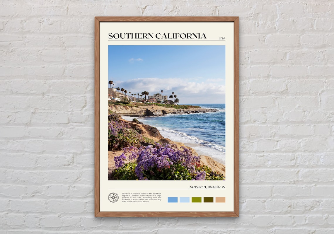 Southern California Travel Poster, California Photo