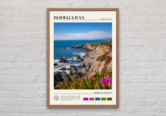 Bodega Bay Real Photo Art Print, Coastal View