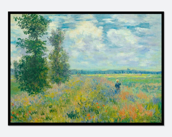 Monet Poppy Fields Near Argenteuil Vintage Poster