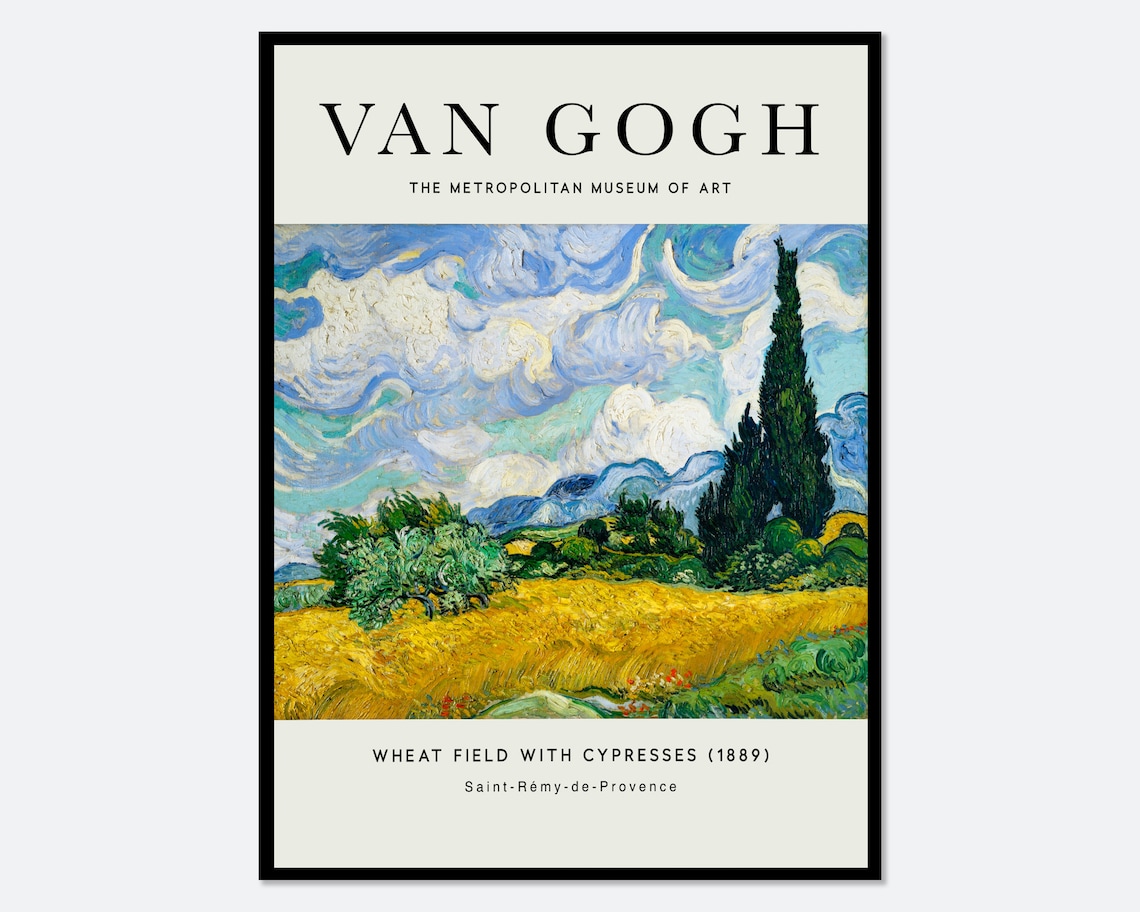 Van Gogh Wheat Field With Cypresses Exhibition Poster