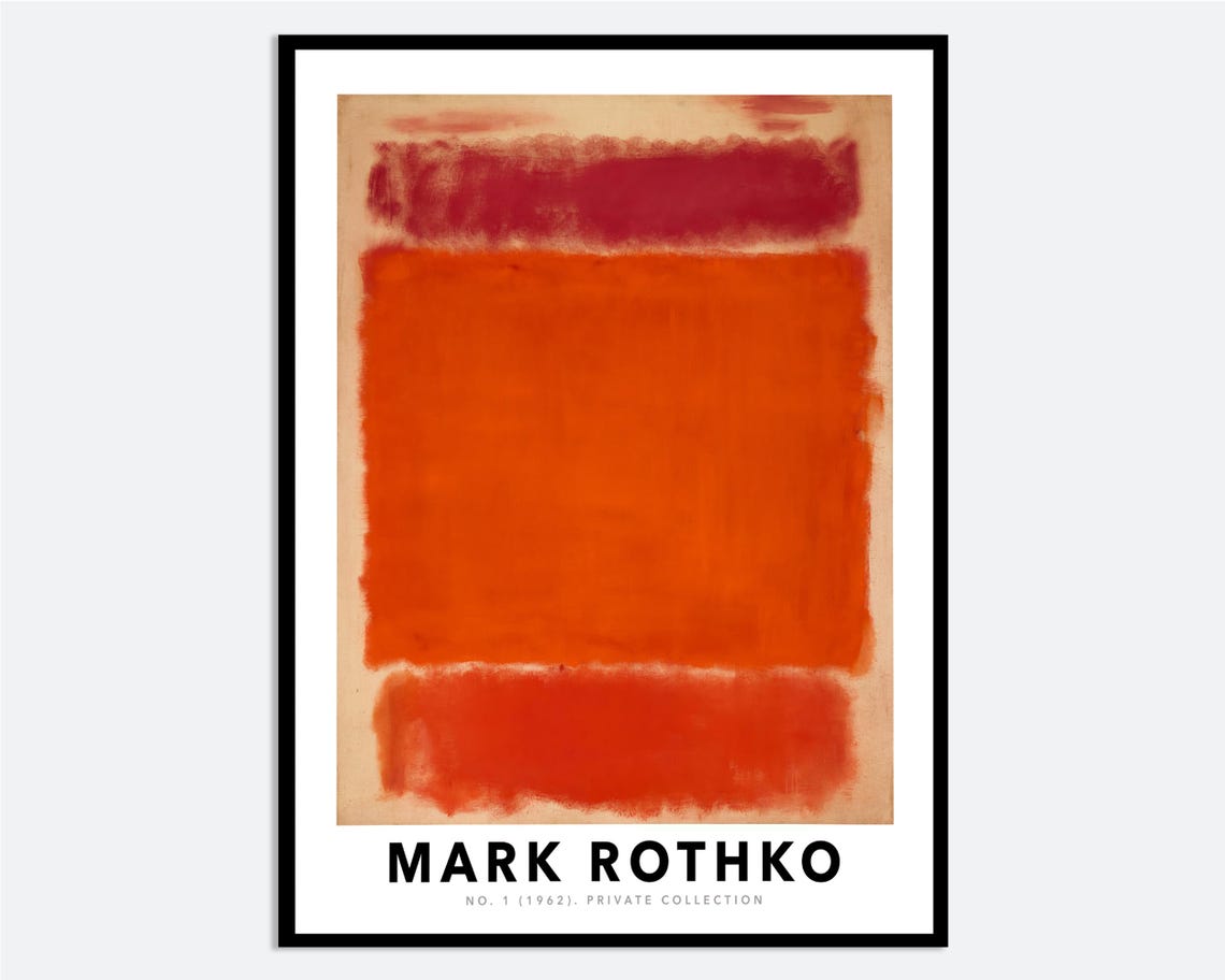 Mark Rothko No 1 1962 Red Orange Colorfield Abstract Art Poster