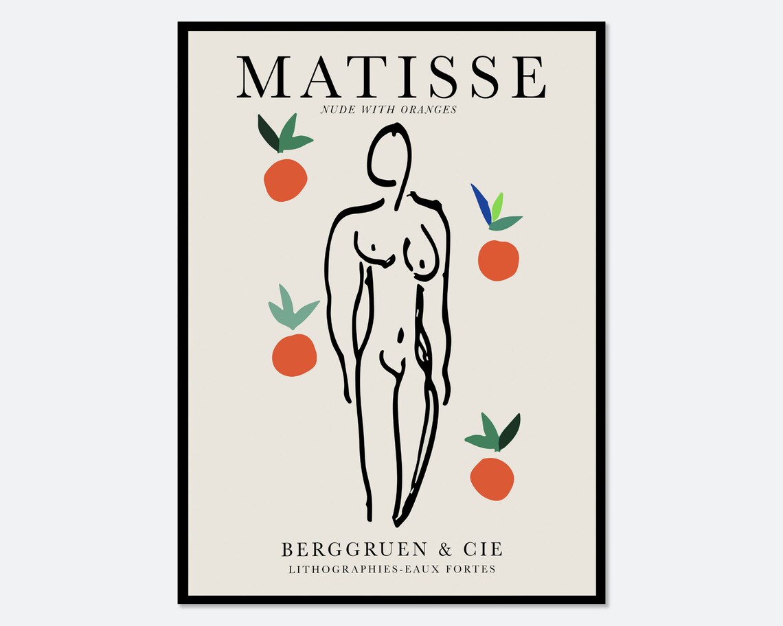 Henri Matisse Nude With Oranges Vintage Poster Print