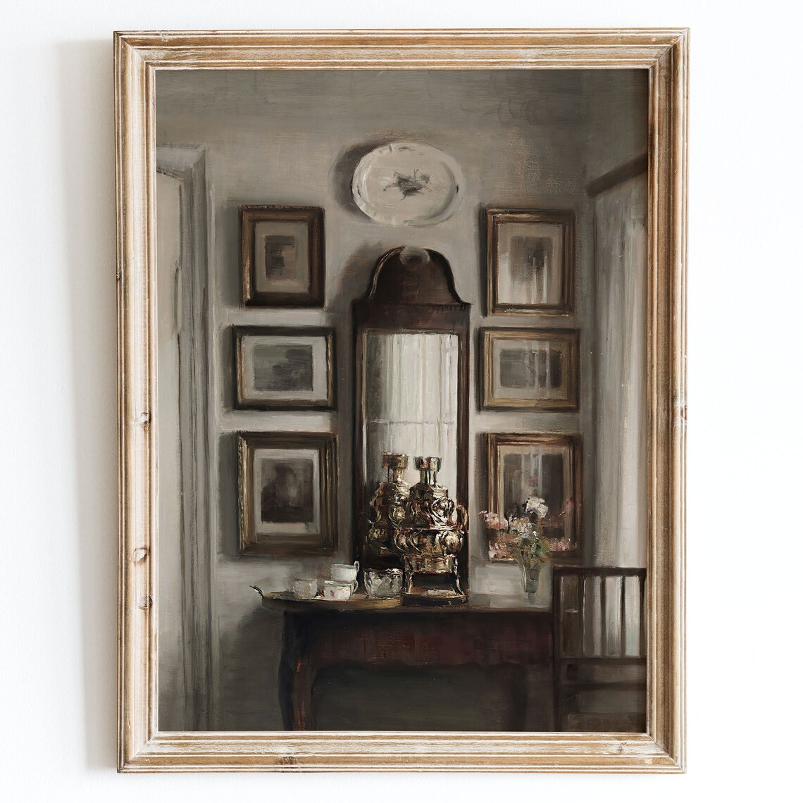 Rustic Vintage European Country Home Interior Room Decor Oil Painting Wall Art Print Neutral Muted Poster Antique Moody Farmhouse Vp65