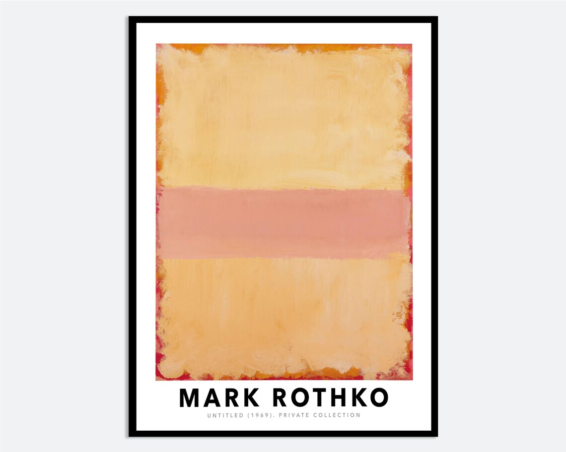 Mark Rothko Untitled 1969 Yellow Pink Orange Abstract Poster