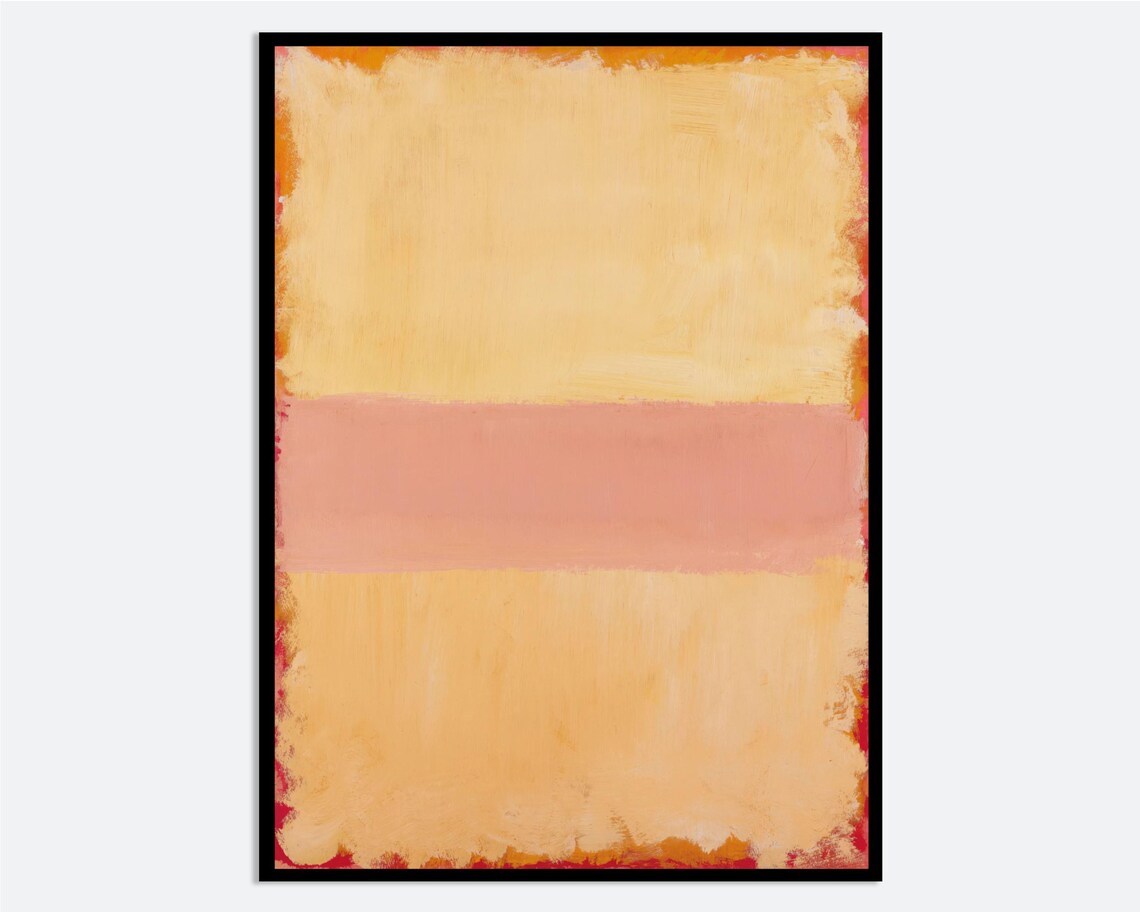 Mark Rothko Style Yellow Pink Orange Abstract Color Field Poster