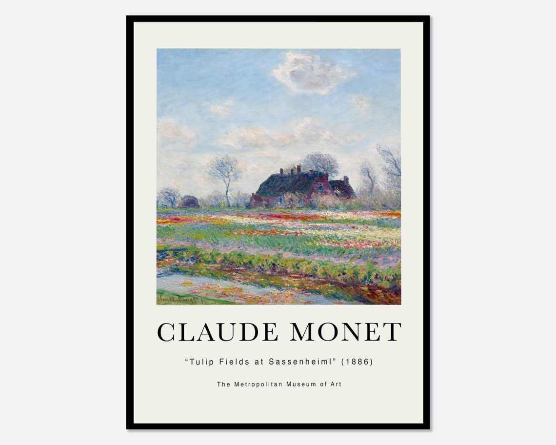 Claude Monet Tulip Fields Sassenheim Museum Edition Art Poster