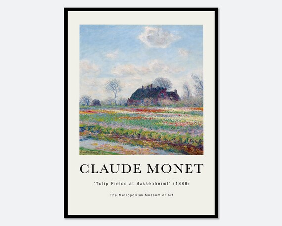 Claude Monet Tulip Fields Sassenheim Museum Edition Art Poster