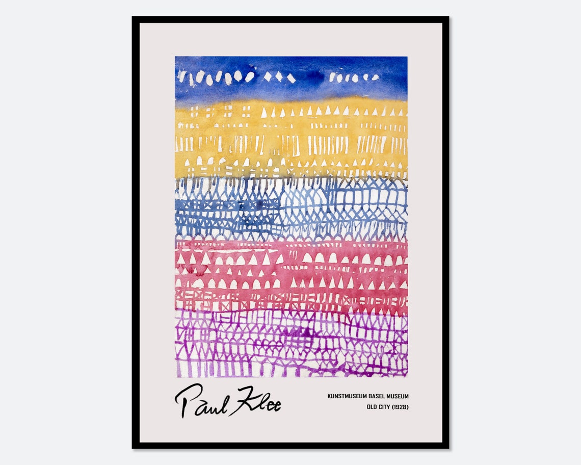 Paul Klee Old City 1928 Colorful Geometric Abstract Exhibition Poster