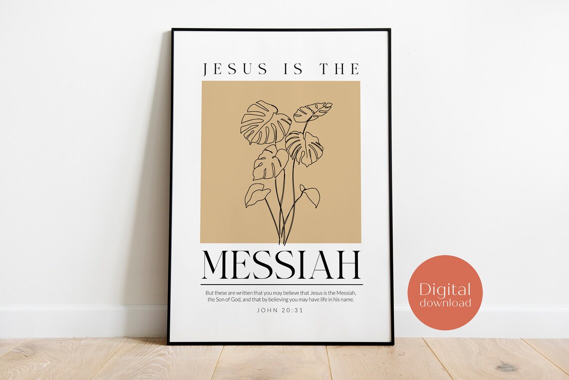 John 20:31 Jesus Is The Messiah Art Print, Minimalist - Image 6