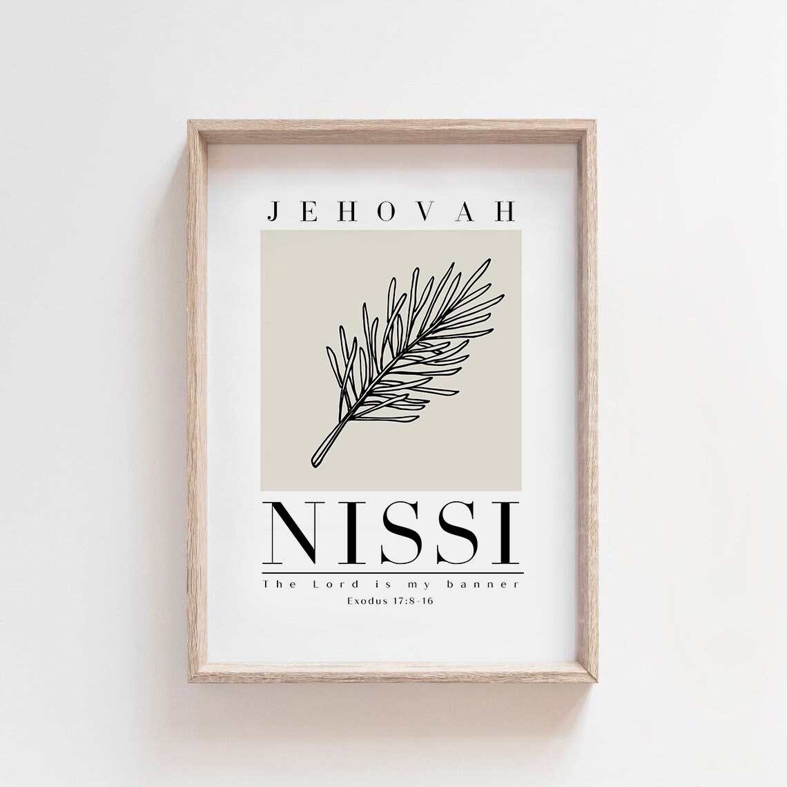 Jehovah Nissi Exodus 17:8-16 Minimalist Bible Verse Print - Image 4