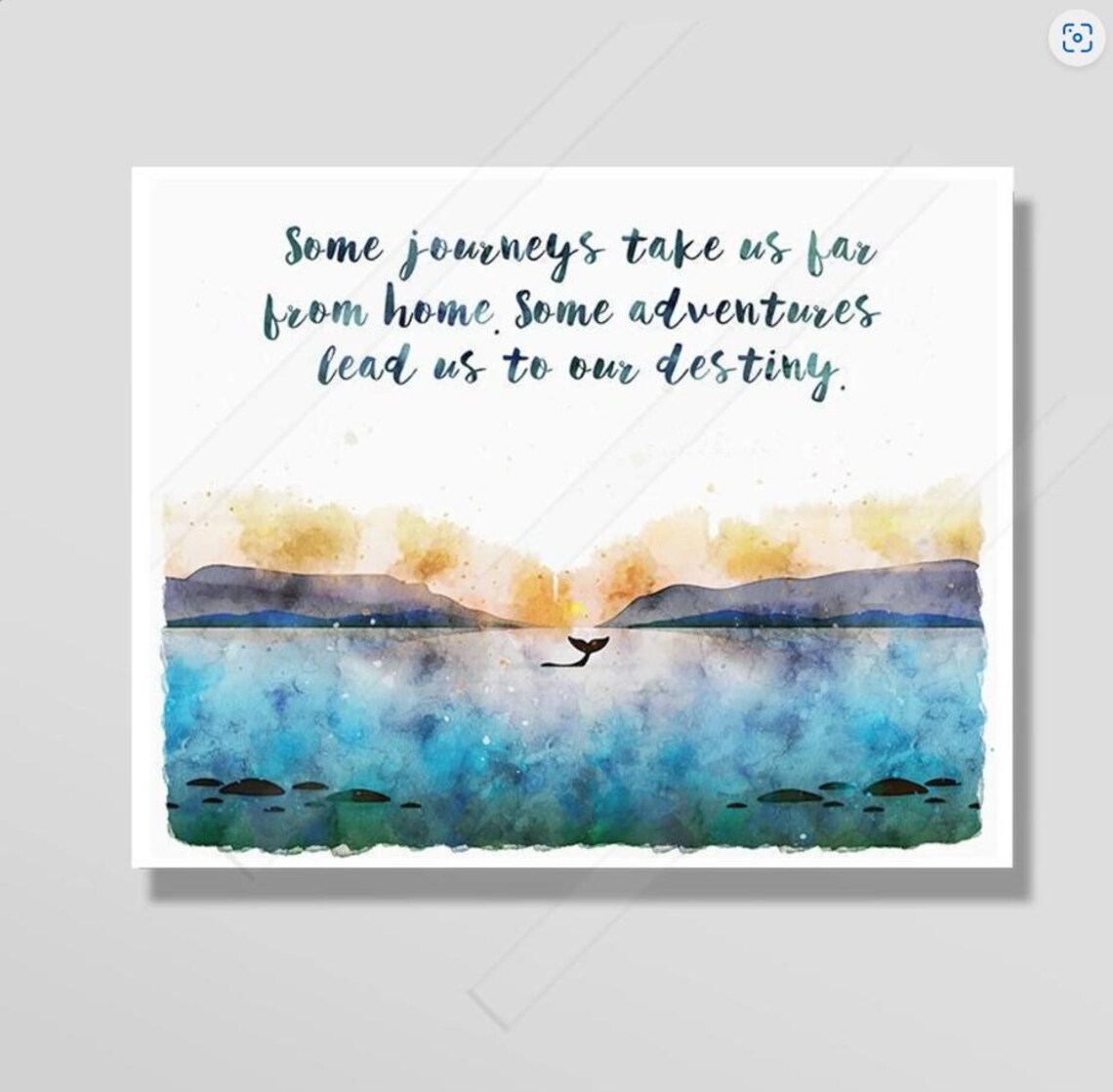 Some Journeys Take Us Far From Home Watercolor Art Print
