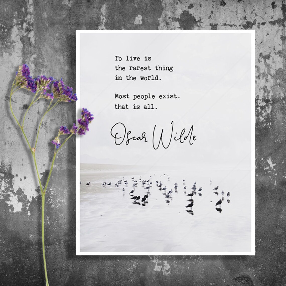 Oscar Wilde Quote Art Print, Inspiration Typography