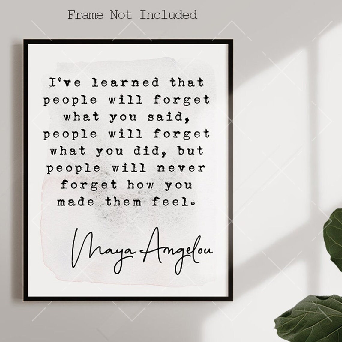 Maya Angelou Quote Print, Inspirational Office Decor