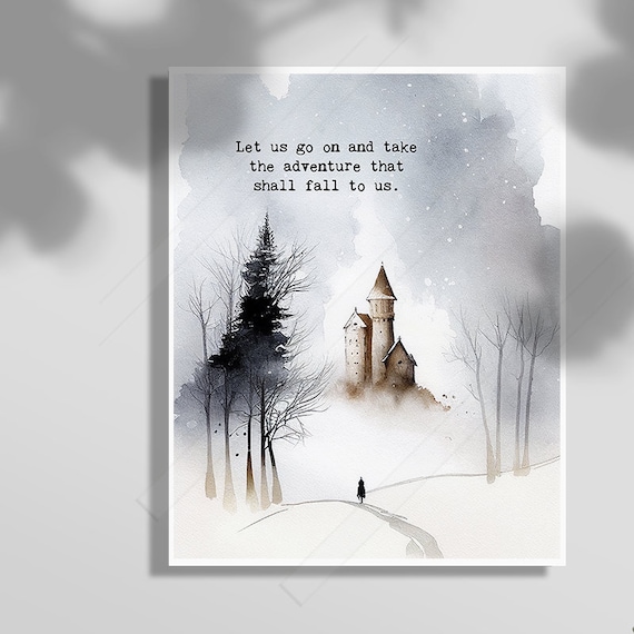 Let Us Go On Adventure Quote Art Print, The Last Battle