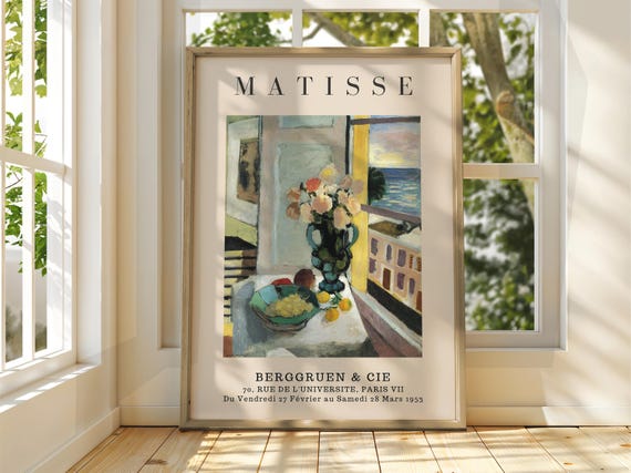 Henri Matisse Poster Exhibition Gallery Print Classic Art Floral Flowers