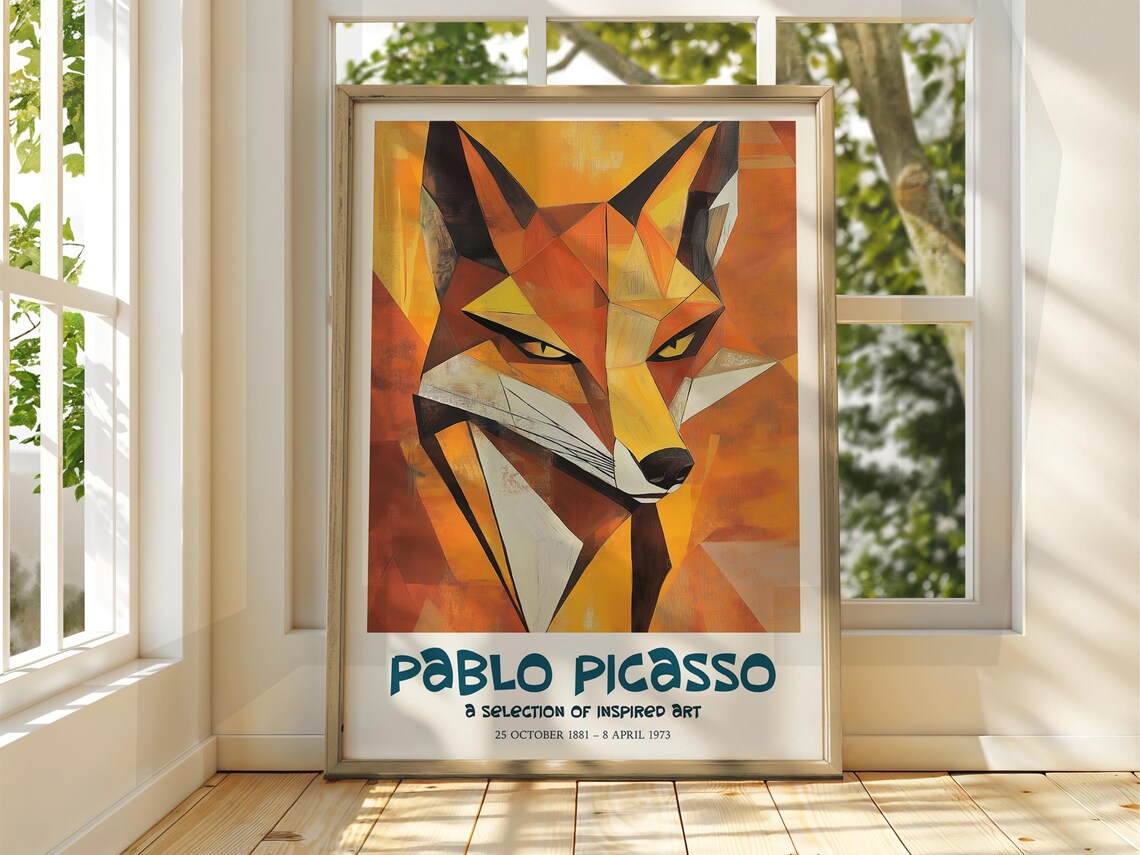 Pablo Picasso Art Exhibition Print Cubism Surrealism Poster Abstract Gallery Home Decor Fox