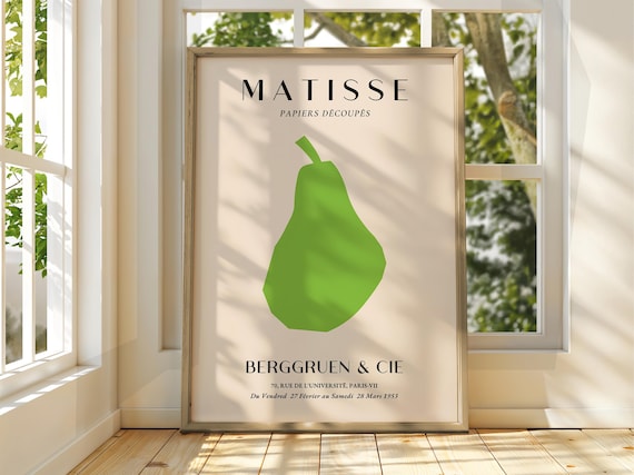 Henri Matisse Green Pear Papiers Decoupes Berggruen Paris 1953 Poster