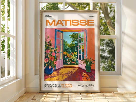 Henri Matisse Patio Doors Art Exhibition Poster Gallery Print Classic Fauvism Painting