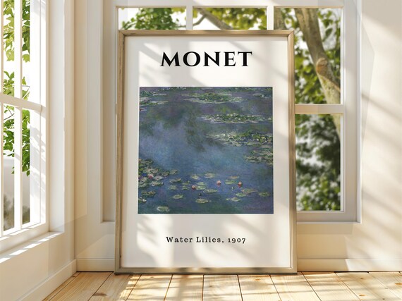 Claude Monet Water Lilies 1907 Impressionist Garden Art Poster