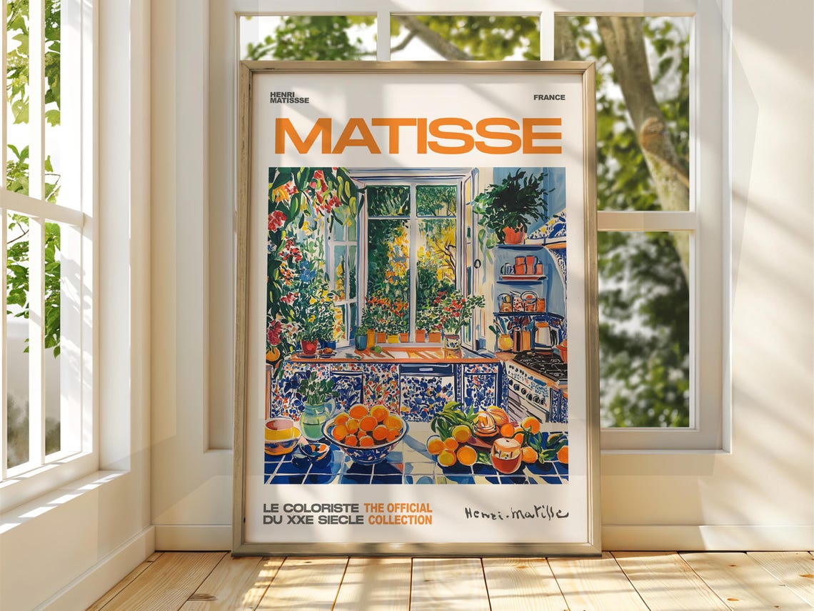 Henri Matisse Style Citrus Kitchen Still Life Exhibition Poster Art
