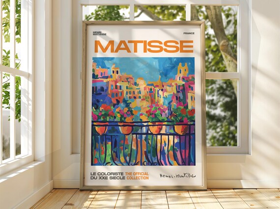 Henri Matisse Sunny Colorful French Balcony Fauvist Town Poster
